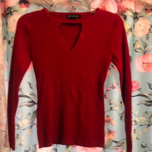 INC red choker neck sweater - Picture 1 of 7